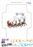 Nice envelope to Santa template sleigh with address 32